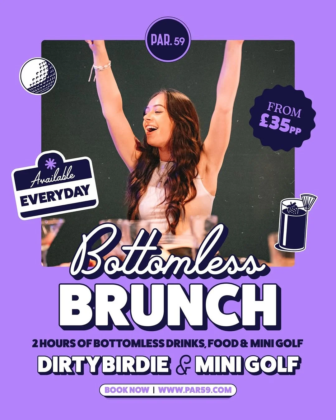 Par 59 hen party activity in Bristol