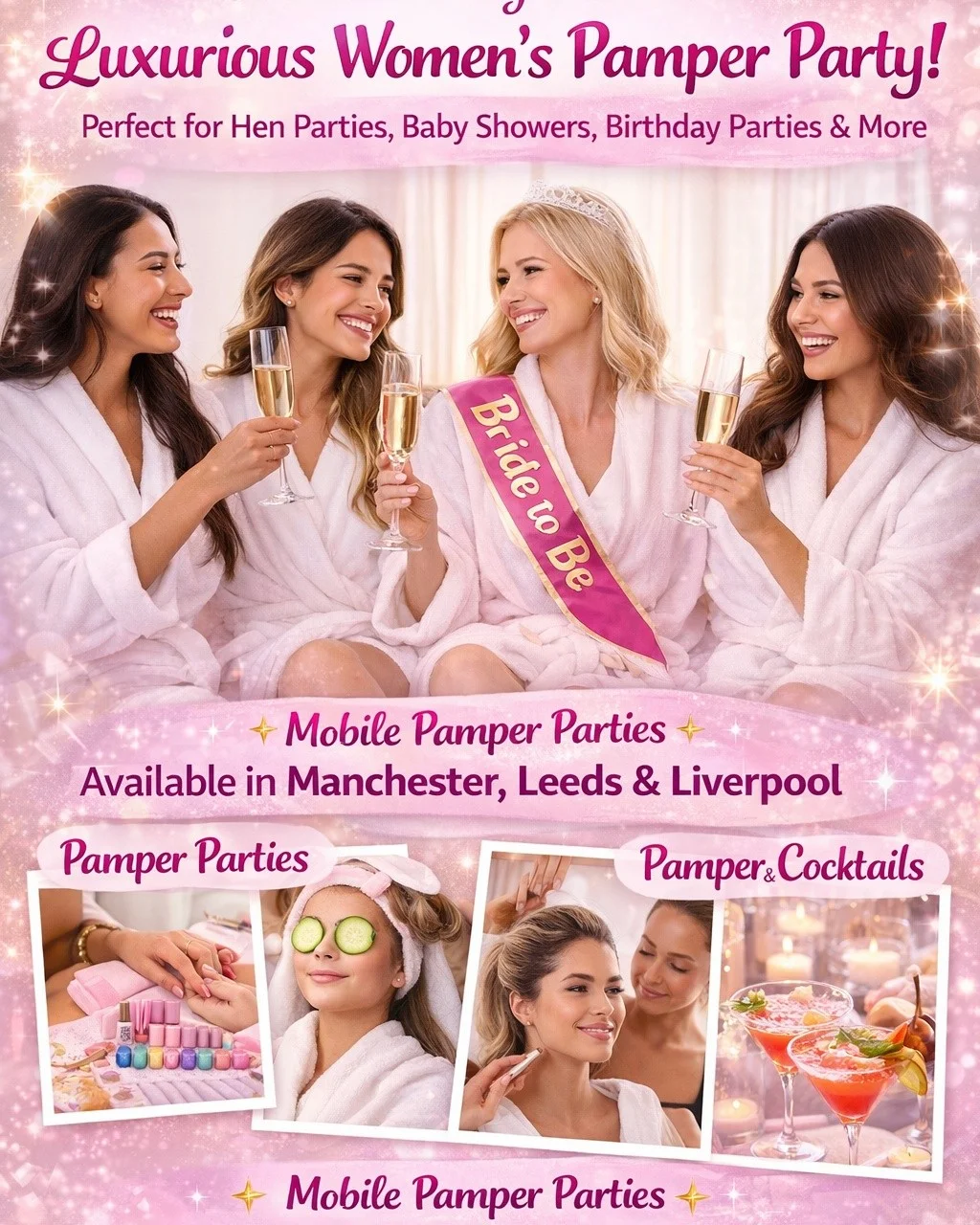 The Pamper Team hen party activity in Leeds