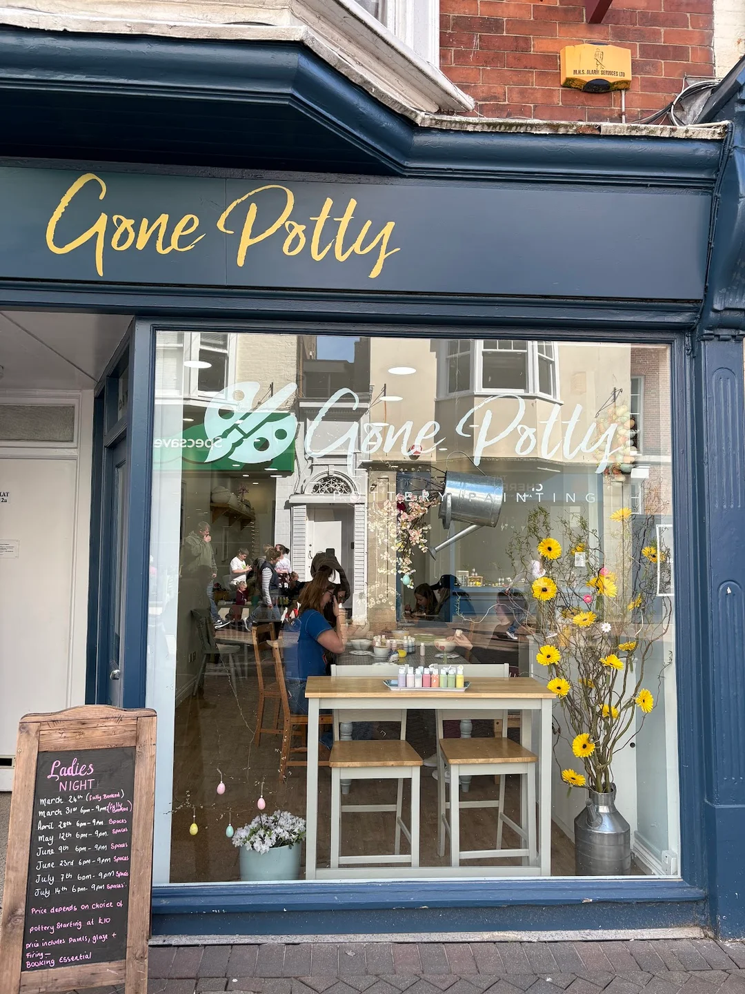 Gone Potty hen party activity in Weymouth