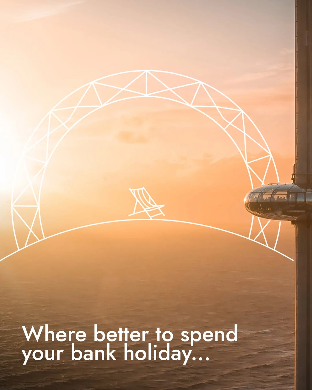 Long weekend energy = sky-high views 🌤️
This May Bank Holiday, see Brighton from above ✨