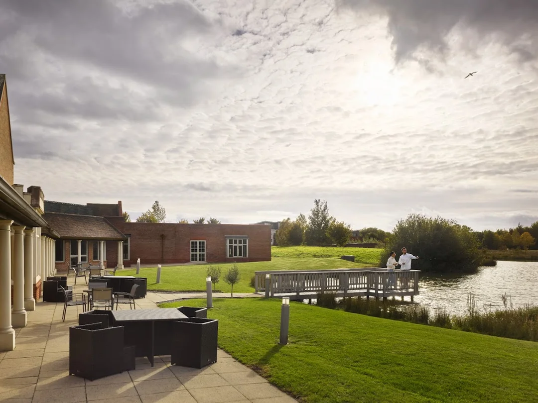 The spa and swimming pool area at The Cambridge Belfry hotel.