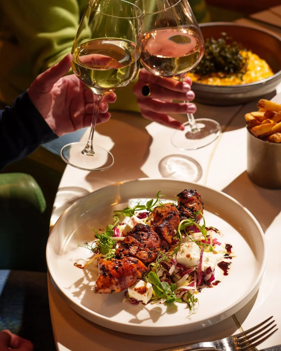 Golden hour, a glass of wine, and this… our new All-Day Set Menu at Tigerlily with 2 courses for £19.50, 7 days a week.
Fresh, indulgent, flavour-packed and unapologetically good, this menu is made for midweek plans the feel like weekends and weekend catch-ups that effortlessly drift into drinks until dusk!
On the menu, pictured:
Honey & soy grilled chicken salad with beetroot, feta & chicory
Sea bass fillet with tarragon gnocchi, peas, white wine & saffron butter sauce
This is seasonal dining with a signature #Tigerlily edge.
#edinburghrestaurants #edinburghfood #datenight #setmenu