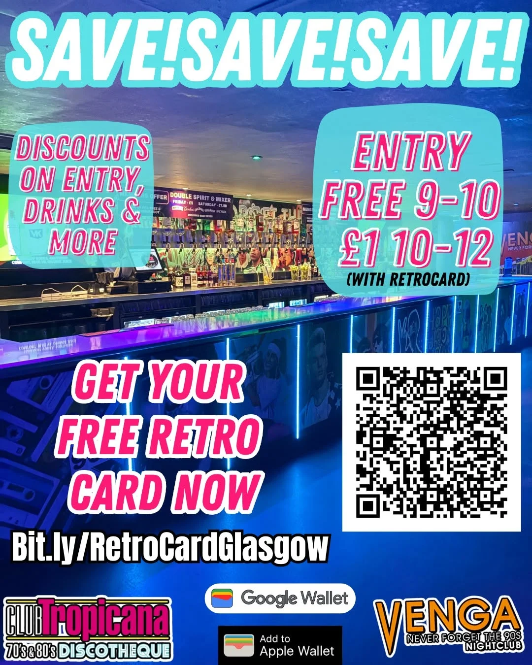 Club Tropicana & Venga hen party activity in Glasgow